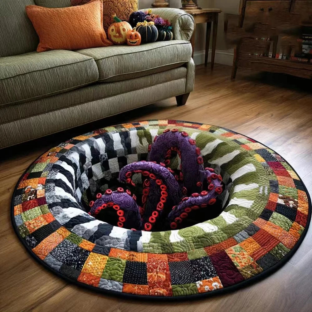 Halloween 3D Illusion Vortex Round Rug