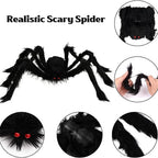 Giant Black Spider Halloween Decor