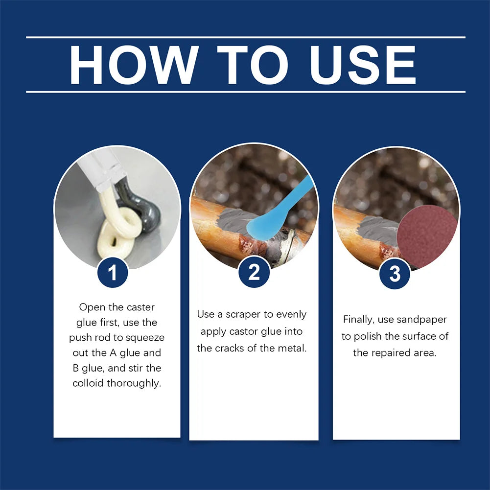 Welding Glue High Temperature Resistant Casting Repair Liquid Welding Filler Metal Repair Glue for Metal Defects and Repairs