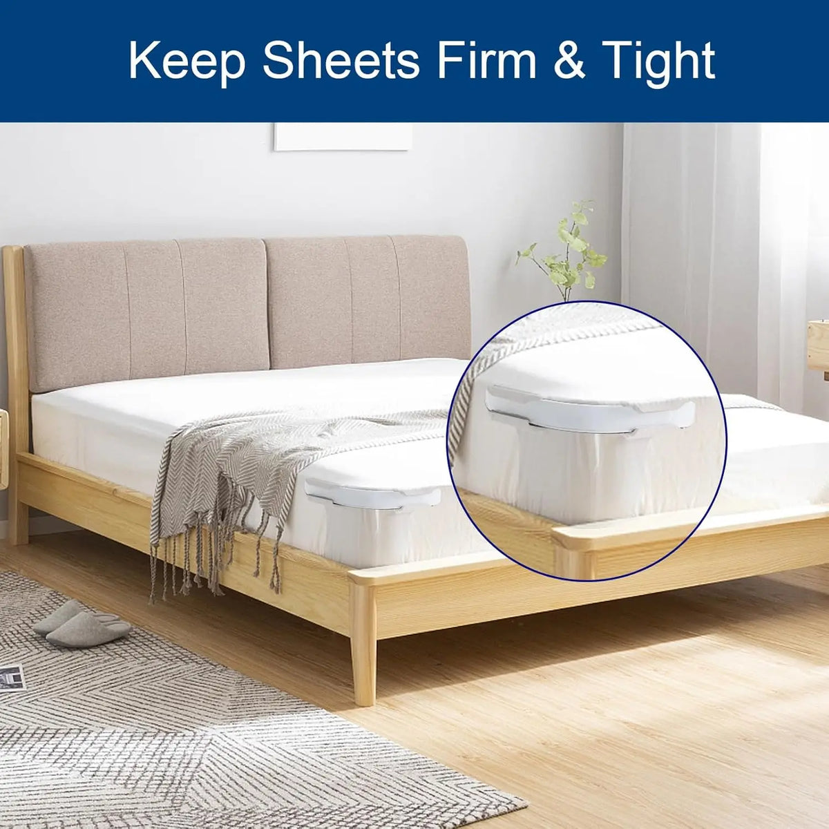 Universal Bedsheet Corner Tightener Clips Invisible Bedspread Secure Holder Non-Slip Sheet Holders Secure Bed Sheets