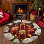 Christmas 3D Gift Illusion Round Rug