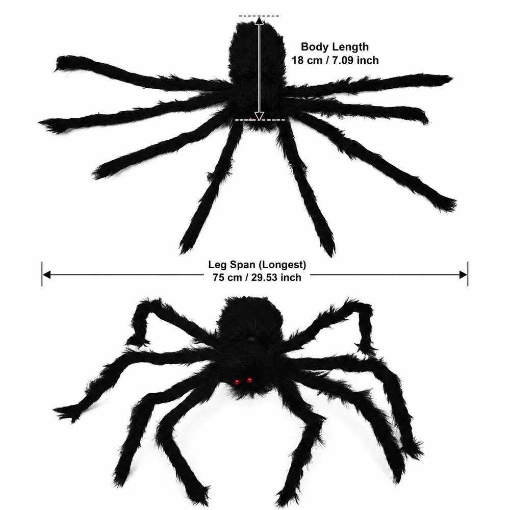 Giant Black Spider Halloween Decor
