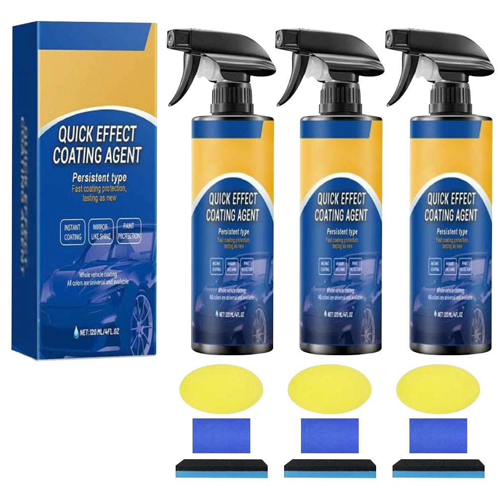 5-1PC 120ml Car Coating Hydrophobic Protection Quick-Dry Car Polishing Maintenance Spray Water Repellent Spray Car Accessories