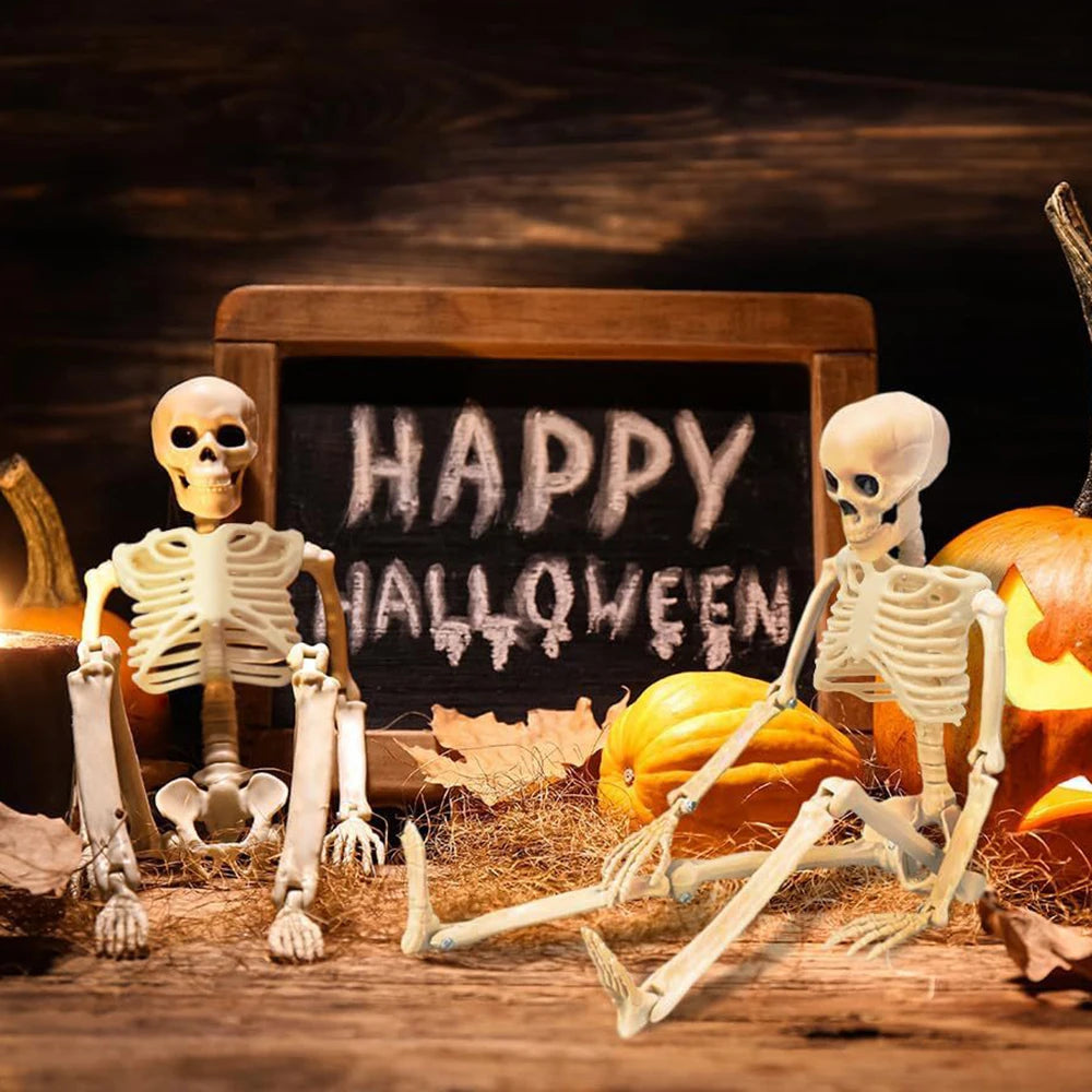 Halloween Decorations Skeleton,Posable Human Shape Skeleton,Halloween Fake Bone Horror Decoration