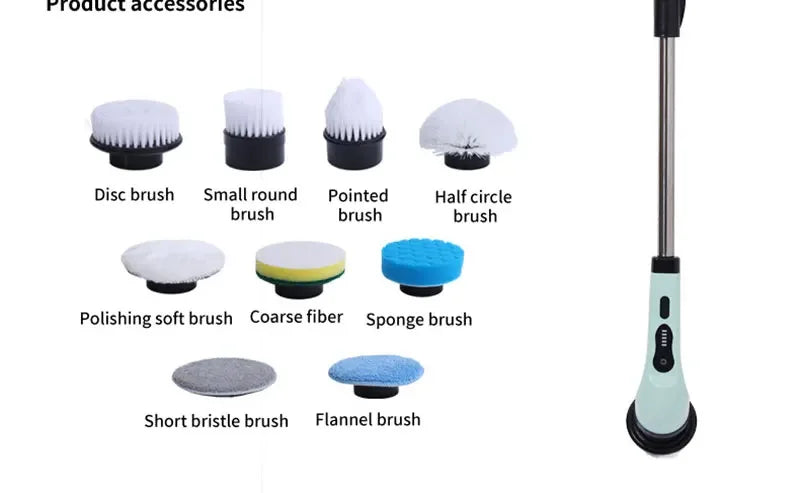 Cordless Spin Scrubber Electric Multipurpose Cleaning Brush for Kitchen Bathroom Toilet - Household Hair Brushes And Mops