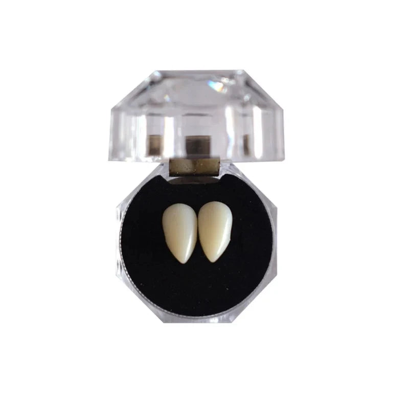 Vampire Teeth Fangs Dentures Props Halloween Costume Props False Teeth Solid Glue Denture Adhesive Halloween Party Decor