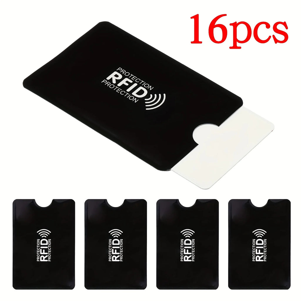 16 Pcs RFID Protection Card Sleeves - Secure Your Credit and Debit Cards- Simple Style for Everyday Use
