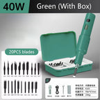 Handheld Electric Carving Tool Set For Furniture Woodworking Carving Lithium Electric Wood Chiseling 20PCS Blade Polishing Tool