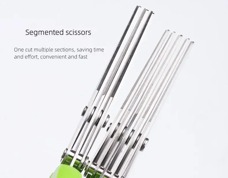 Multifunctional Scissors Stainless Steel 5 Layer Kitchen Scissors Scallion Cutter Pepper Herb Laver Spices Onion Cooking Tool