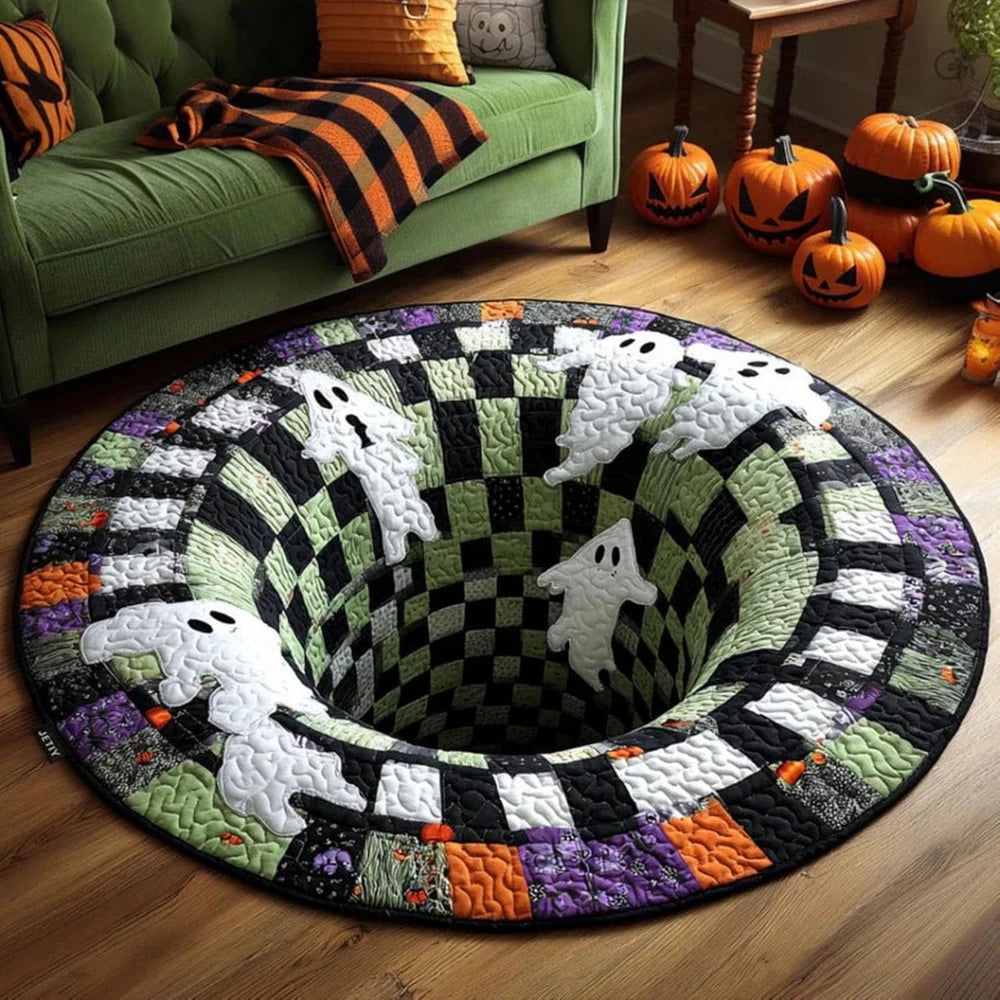 Halloween 3D Illusion Vortex Round Rug