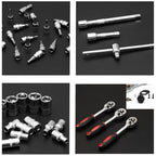 Hot 46Pcs 1/4" Drive Socket Wrench Set, Ratchet Screwdriver & Bit Kit, Carbon Steel, Auto Repair Hand Tool Set with Storage Case