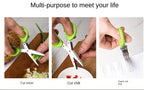 Multifunctional Scissors Stainless Steel 5 Layer Kitchen Scissors Scallion Cutter Pepper Herb Laver Spices Onion Cooking Tool
