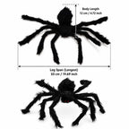 Giant Black Spider Halloween Decor
