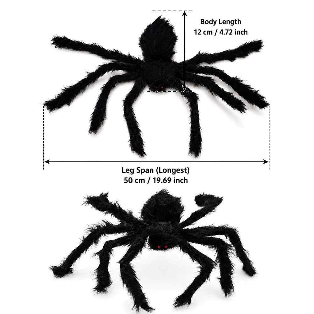 Giant Black Spider Halloween Decor