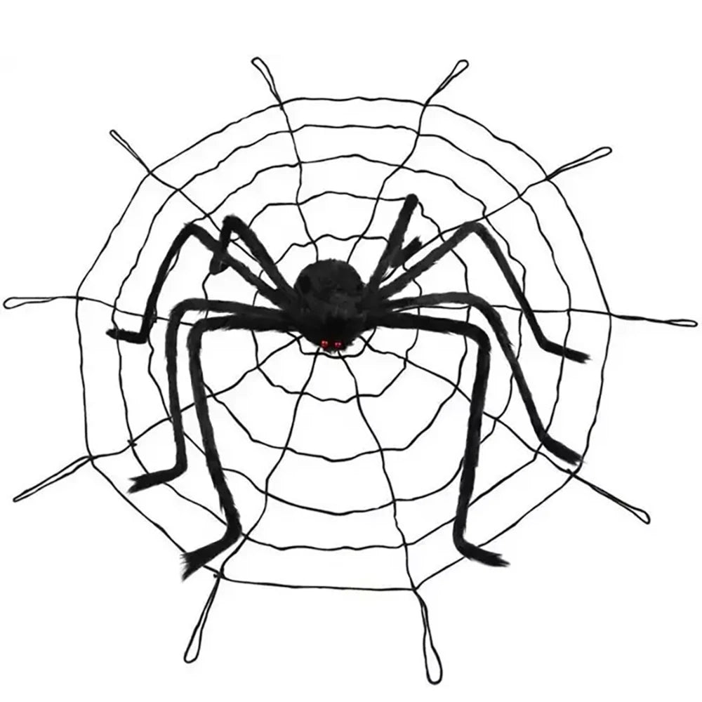 Giant Black Spider Halloween Decor