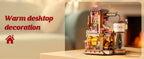 Robotime Wooden Music Box Christmas Dream Gift Factory 3D Wooden Puzzles Wooden Model Kits Build Best Gifts for Adults