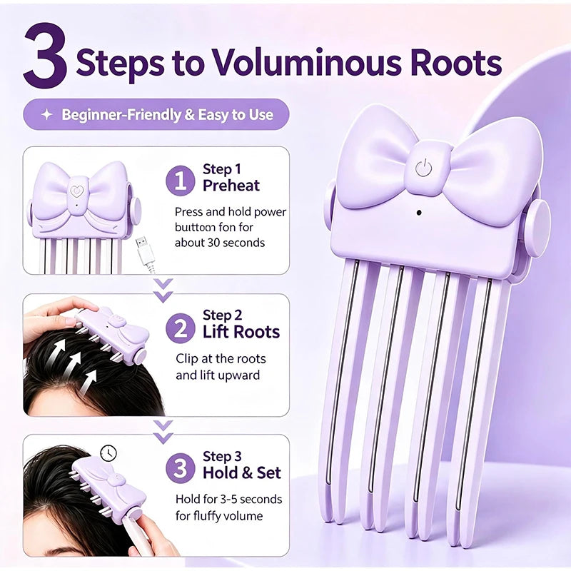New Korean Root Volumizer Clip for Women & Men Portable Hair Root Lifting Hair Clips for Fine & Thick Hair Quick Volume 2026