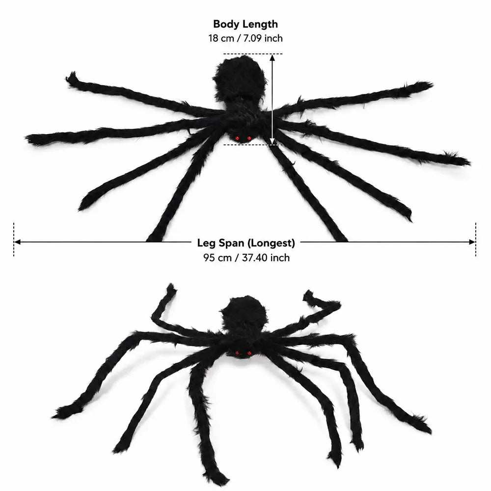 Giant Black Spider Halloween Decor
