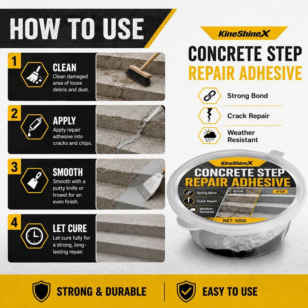 Concrete Patch Repair Adhesive Step Cracks Filler Repair Sealant High Strength Strong Bonding Permanently Bonding Cracked