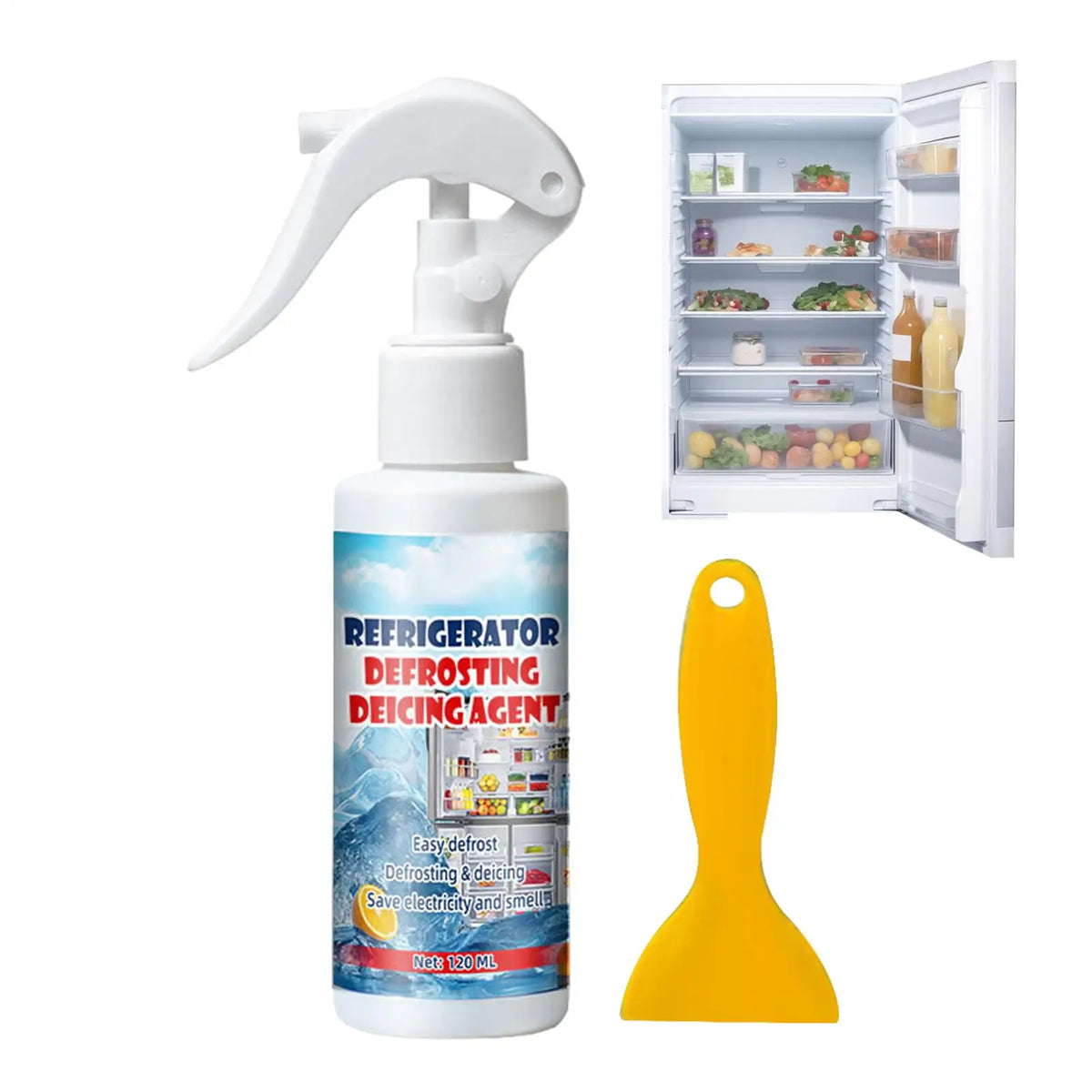 Fridge Defrosting Spray De Icer Spray Freezer Cooler Cleaner Home Freezer Fresh Spray Food Freshing Fridge Defrosting Agent