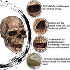 Full Head Skull Mask Carnival Adults Realistc Anonymous Halloween Moveable Mouth Jaw Anime Horror Helmet Skeleton Headgear Masks