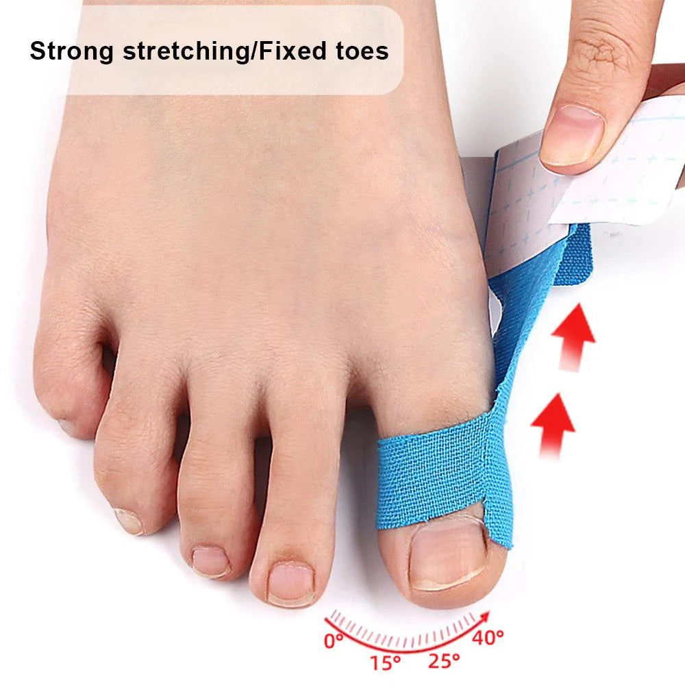 10PCS Precut Kinesiology Tape for Bunion,Bunion Corrector & Relief,Big Toe Support Pain Relief,Hypoallergenic Latex-Free Tape