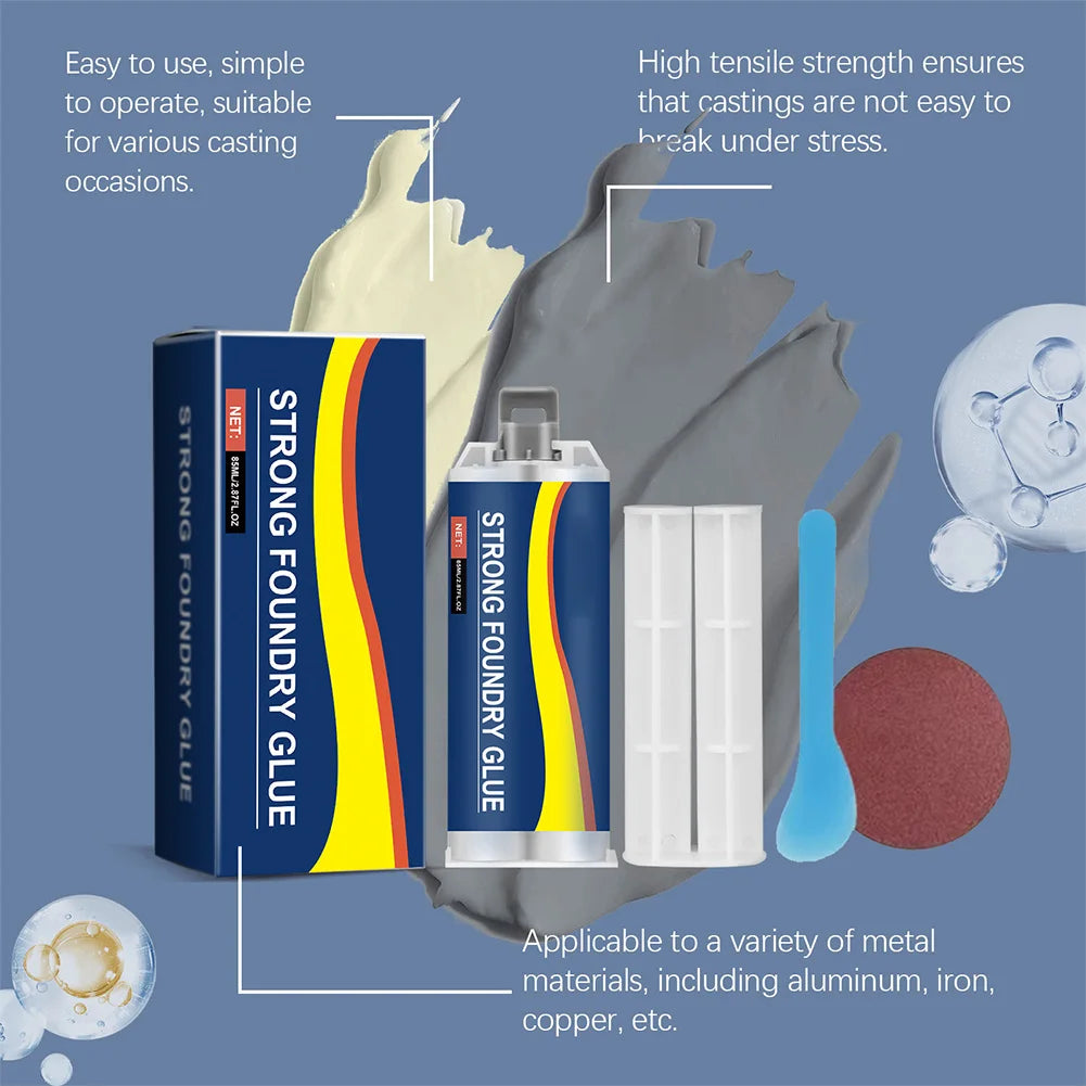 Welding Glue High Temperature Resistant Casting Repair Liquid Welding Filler Metal Repair Glue for Metal Defects and Repairs