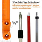 Long Handle Pipe Cleaners Tool Abrasion Resistance Thicken Gutter Cleaning Tool Easy to Use Ergonomic Drain Unclogger Street