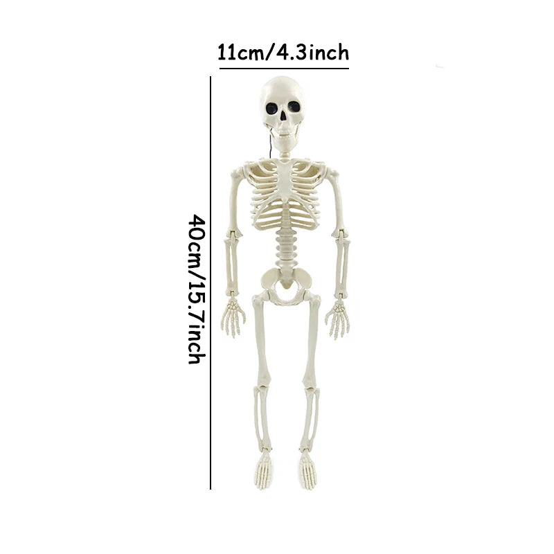 1pc Happy Halloween Modeling Humanoid Skeleton Decorative Props Haunted House Home Bedroom Balcony Decoration Party DIY Supplies