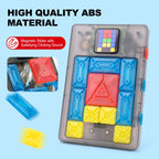 AI Huarong Road Magnetic Suction Block Sliding 500+ Levels Puzzle Toys Logical Thinking Training Brain-burning Board Game Toys