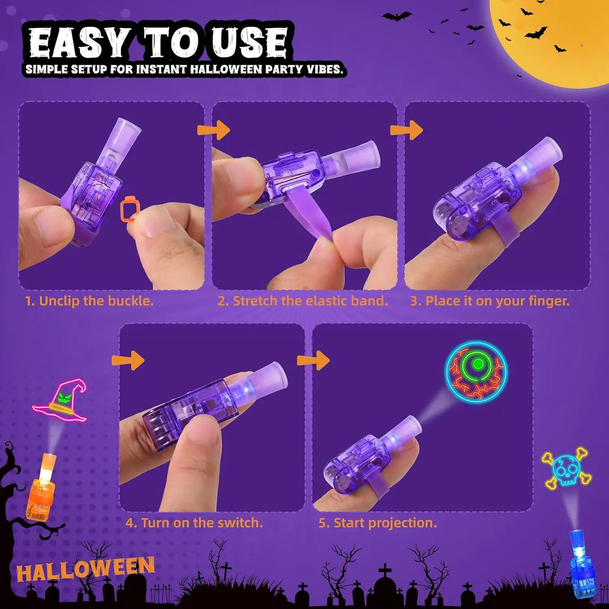 Halloween Finger Lights Toys